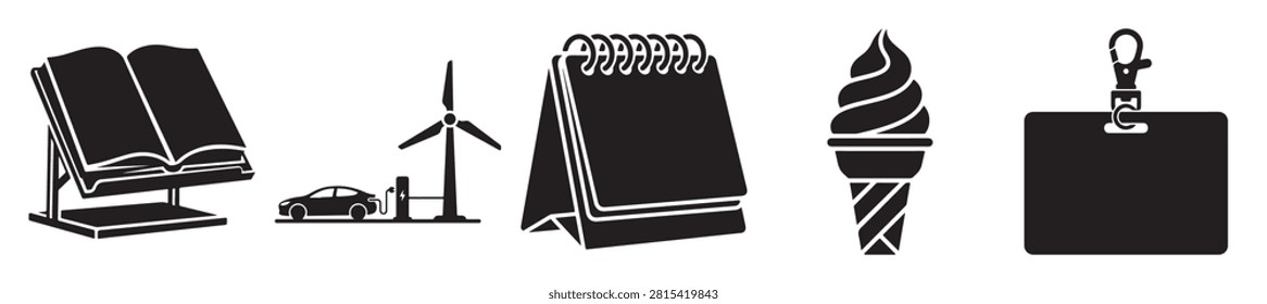 a collection of monochrome sketches featuring a notebook clock lamp and open book suitable for artistic design and creative projects