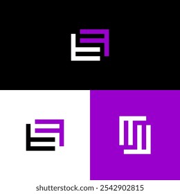 collection monogram abstract logo design