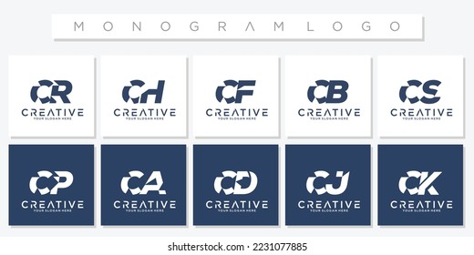 Collection monogram initials  C logo design