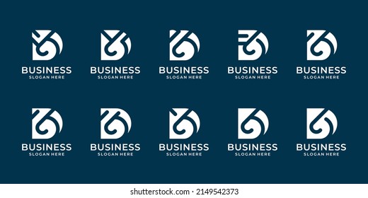 Sammlung monogramm Buchstaben d Logo Vorlage. inspirierende erste Marke d Design abstrakte Vektorgrafik