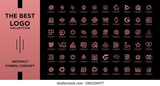 Collection of monogram logo design. abstract symbol for business, company, product, etc.