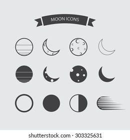 Collection of Moon icons