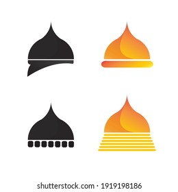 collection of mosque dome designs in flat style on isolated white background. mosque dome design for your website design Logo icon, app, UI. Vector illustration, EPS10.