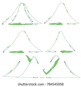 collection of mountain logo icon illustration set isolated background