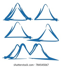 collection of mountain logo icon illustration set isolated background