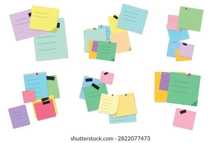 Collection of multi colored sticky notes grouped together with reminder