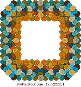 Collection multicolored metal circles