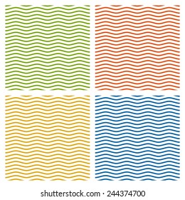Collection of multicolored waves background - endless