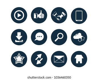 Collection of multimedia icons