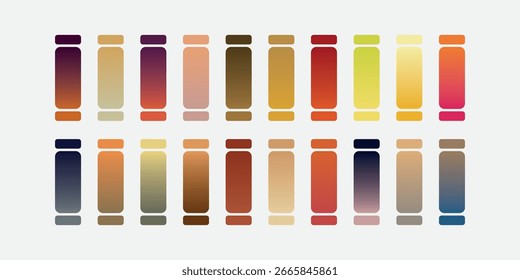 Colección de paleta de colores degradados de colores múltiples