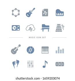 COLLECTION OF MUSIC FLAT ICONS