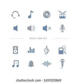 COLLECTION OF MUSIC FLAT ICONS