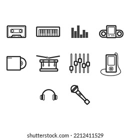 colección de vectores de iconos de música