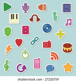 collection of music and internet stickers