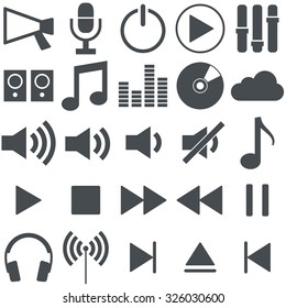 collection for music use with 16 different icons