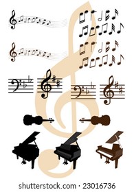 Collection of musical design elements