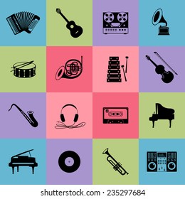 Collection of Musical Instruments Icons
