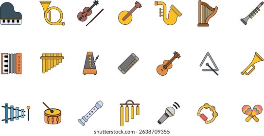 Collection of Musical Instruments Icons