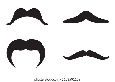 coleção de bigodes. conjunto de bigodes. conjunto de vetor bigode. conjunto de bigodes