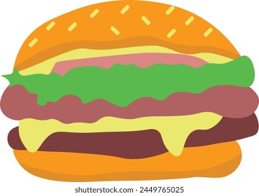 Colección de Elementos de Vector del Día Nacional de Hamburguesa para Templetes, Anuncios, Logos y Otros Diseños