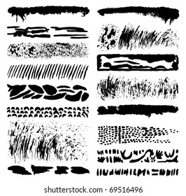 A collection of natural brush strokes