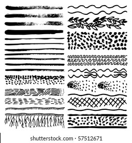 Collection of natural impressionism brush patterns