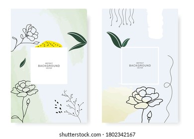 
una colección de folletos de fondo de naturaleza