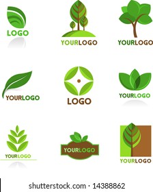 collection of nature logos and icons