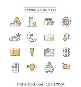 COLLECTION OF NAVIGATION LINE ICONS