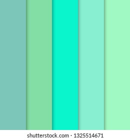 Collection of neo-mint colors. Neo mint color of the year 2020 inscription. 3D vector background, illustration.