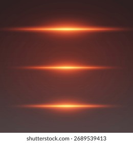 Colección de efectos de luz roja de neón. Ilustración vectorial