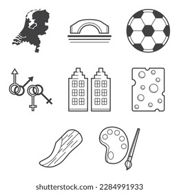 Kollektion von Netherland-Icon-Vektorgrafik