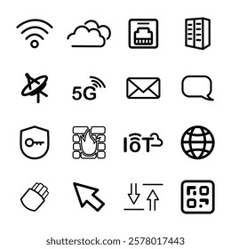 Collection of network Technology Icons