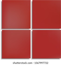 Collection of new abstract colorful backgrounds. Minimal backdrops with soft shadow. Vector illustration elements. Red trendy, natural blurred colors and elegant templates.