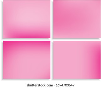 Collection of new abstract colorful backgrounds. Effective backdrops with soft shadow. Vector illustration themes. Pink trendy, natural blurred colors and elegant templates.