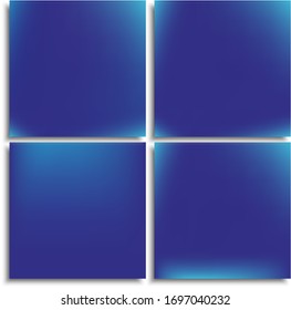 Collection of new abstract colorful backgrounds. Vector illustration space. Magic backdrops with soft shadow. Blue trendy, natural blurred colors and elegant templates.