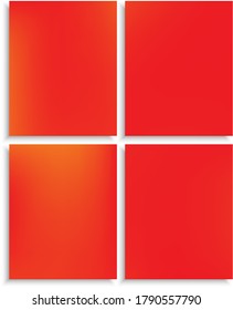 Collection of new abstract colorful backgrounds. Vector illustration space. Magic backdrops with soft shadow. Red trendy, natural blurred colors and elegant templates.