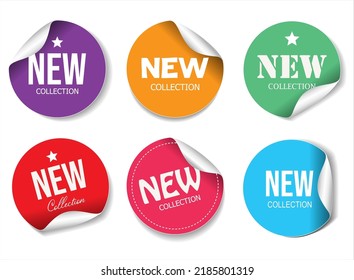 Collection Of NEW Feature Or Product Badge Flat Icon For Apps And Websites