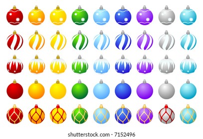 Collection of New Year's balls for your design