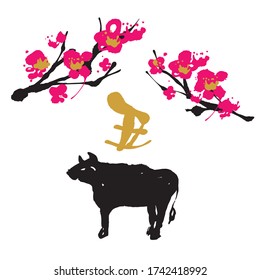 It is a collection of New Year's illustrations (it says "cow in Japanese").
