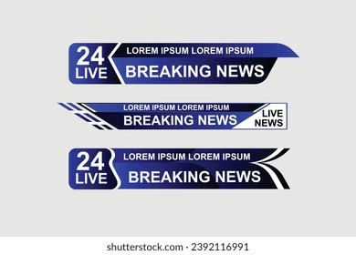 Collection of news lower third set template