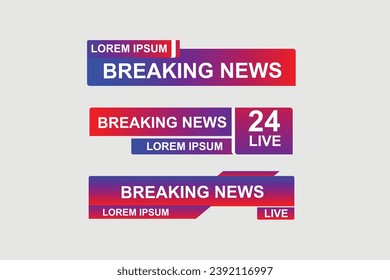 Collection of news lower third set template