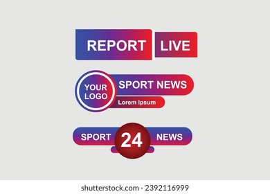 Collection of news lower third set template