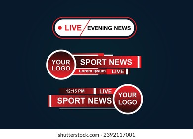 Collection of news lower third set template