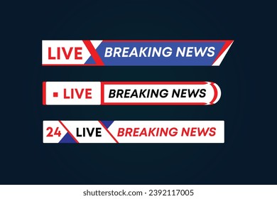 Collection of news lower third set template