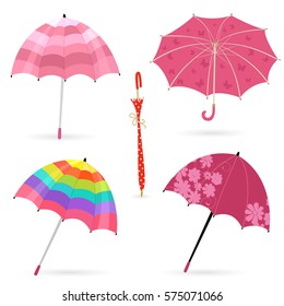 collection of nice umbrellas for your design