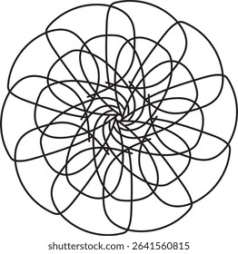 A collection of nine black and white mandalas featuring floral and abstract designs, ideal for creative projects and relaxation