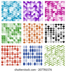 Collection of nine colorful backgrounds