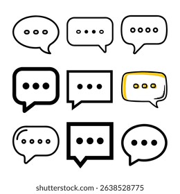 Collection of nine different speech bubble icons. credit card icon set. credit card icon set vector