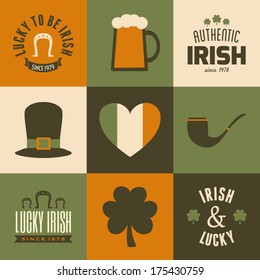 A collection of nine greeting cards for St. Patrick's Day.